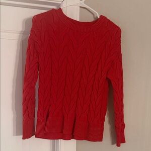 Red Cable Knit Sweater